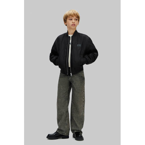 Calvin Klein bomberjack zwart Jas Jongens Polyester Ronde hals Effen