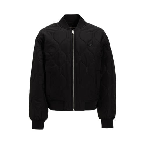 Calvin Klein bomberjack zwart Jas Jongens Polyester Ronde hals Effen - maat 152 afbeelding