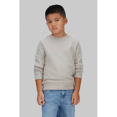 Calvin Klein sweater Beige Jongens/Meisjes Katoen Ronde hals Logo - maat 164 afbeelding