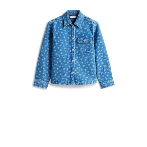 Tommy Hilfiger gebloemde denim blouse blauw Bloemen