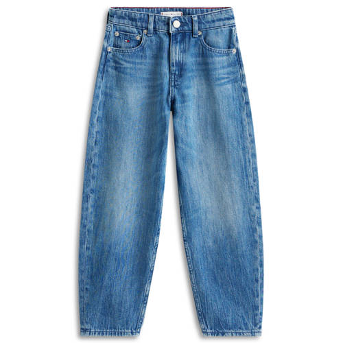 Tommy Hilfiger barrel jeans medium blue denim Blauw Effen - maat 152 afbeelding