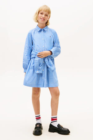 gestreepte blousejurk blauw