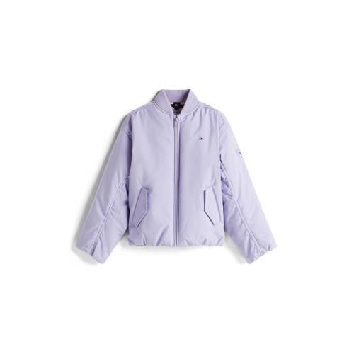 Tommy Hilfiger bomberjack herfst lente winter lila Jas Paars Meisjes Polyester Ronde hals - maat 128 afbeelding