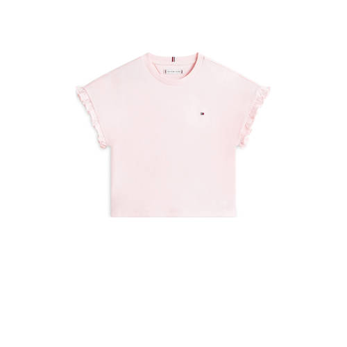 Tommy Hilfiger T-shirt roze Meisjes Katoen Ronde hals Effen - maat 116 afbeelding