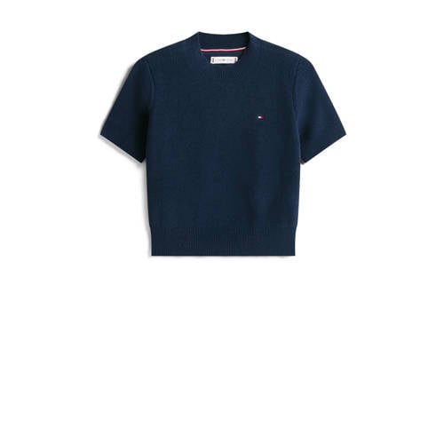 Tommy Hilfiger sweater donkerblauw Effen - maat 164 afbeelding