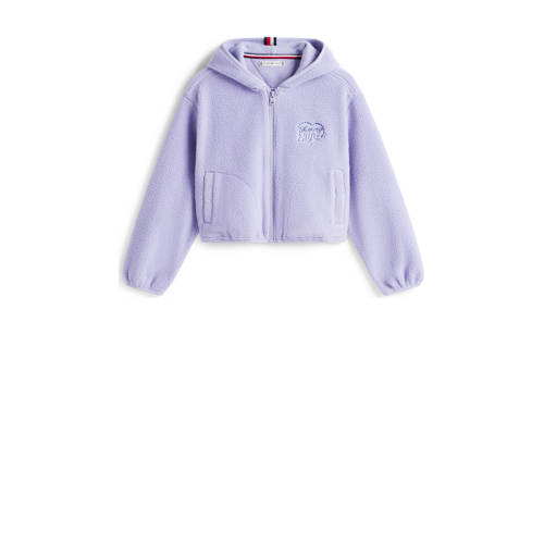 Tommy Hilfiger teddy fleecevest lila Paars Effen - maat 116 afbeelding