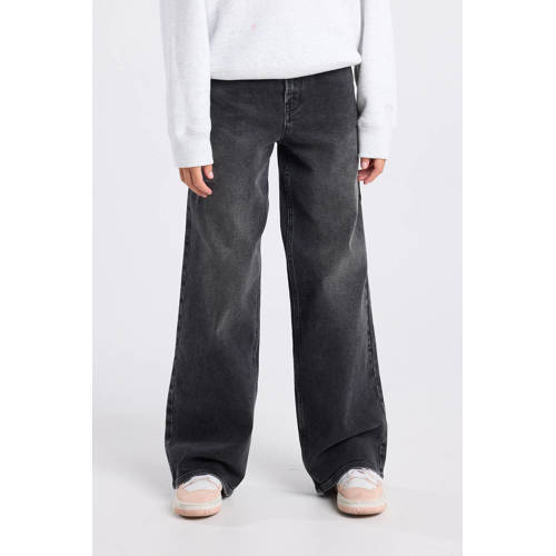America Today wide leg jeans zwart Meisjes Denim Effen - maat 134/140 afbeelding