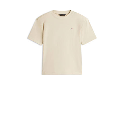 Tommy Hilfiger T-shirt met backprint beige Jongens Katoen Ronde hals Backprint - maat 140 afbeelding