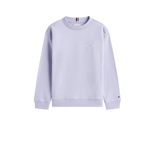Tommy Hilfiger sweater lila Paars Jongens/Meisjes Katoen Ronde hals Effen - maat 140 afbeelding