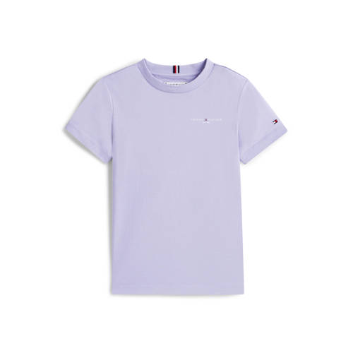 Tommy Hilfiger T-shirt Paars Jongens/Meisjes Katoen Ronde hals Logo - maat 128 afbeelding