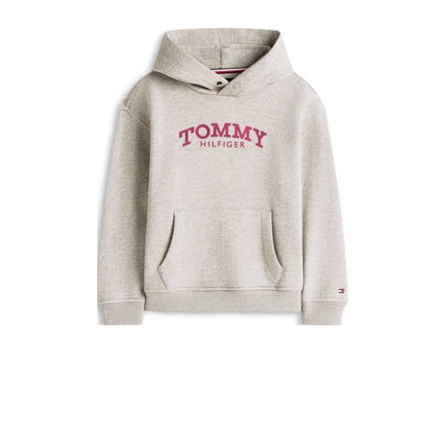 Tommy Hilfiger sweater grijs Jongens Katoen Capuchon Logo - maat 116 afbeelding