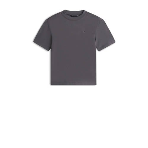 Tommy Hilfiger T-shirt met backprint grijs Jongens Katoen Ronde hals Backprint - maat 176 afbeelding