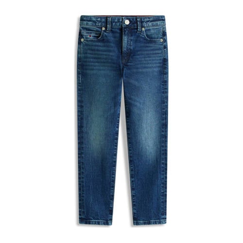 Tommy Hilfiger Slim fit dark blue denim Jeans Blauw Jongens Stretchdenim - maat 128 afbeelding