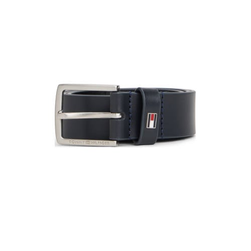 Tommy Hilfiger leren riem donkerblauw Jongens/Meisjes Leer Effen - maat L-XL afbeelding