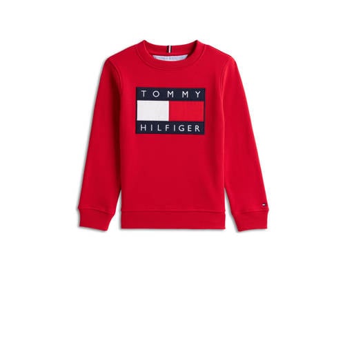 Tommy Hilfiger sweater rood Logo - maat 152 | Sweater van Tommy Hilfiger afbeelding