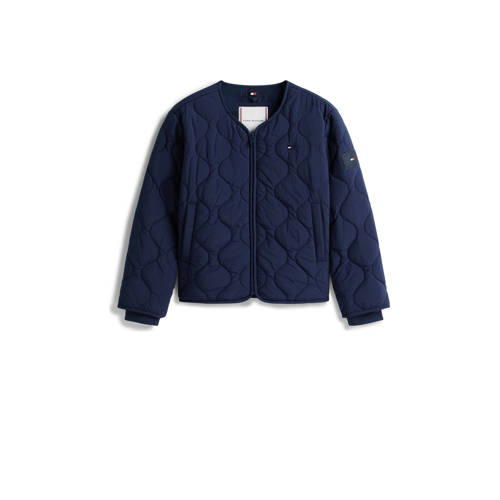 Tommy Hilfiger outdoor jas donkerblauw Jongens/Meisjes Nylon Capuchon - maat 140 afbeelding