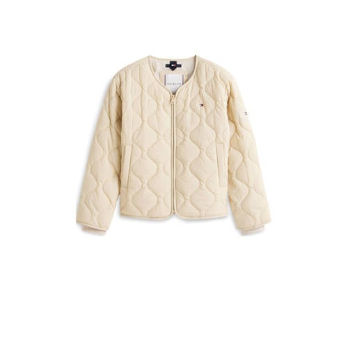 Tommy Hilfiger outdoor jas beige Jongens/Meisjes Nylon Capuchon - maat 176 afbeelding