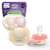 Philips AVENT Ultra Soft Superzachte siliconen fopspeen (0-6 mnd) – Voor gevoelige huid – 2 stuks - SCF091/38