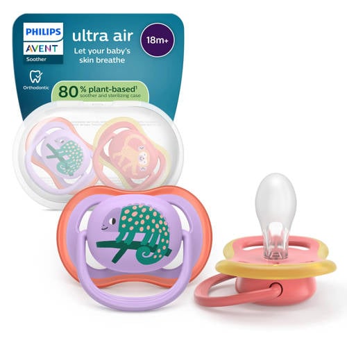 Philips AVENT Ultra Air Ademend en lichtgewicht fopspeen (18mnd+) – 2 stuks - SCF349/47 afbeelding