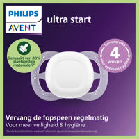 thumbnail: Philips Avent Ultra Start Night Glow-in-the-dark siliconen fopspeen – 0-6 mnd – 2 stuks - SCF075/18