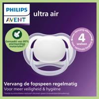 thumbnail: Philips AVENT Ultra Air Nighttime Glow-in-the-dark fopspeen –(0-6 mnd) Extra luchtopeningen – 2 stuks - SCF376/24