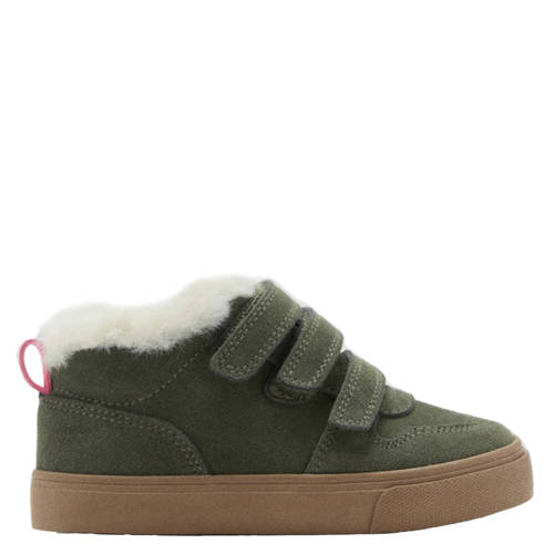 Mango Kids suède sneakers kaki Jongens Suede Effen - maat 22(13,5cm) afbeelding
