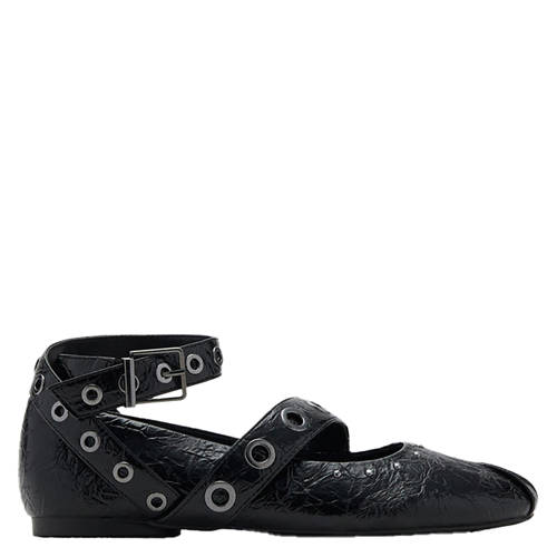 MANGO TEEN ballerina's met studs zwart Meisjes Imitatieleer Effen - maat 41 afbeelding