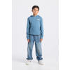 America Today hoodie met backprint blauw