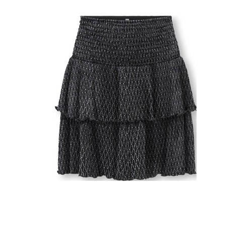KIDS ONLY GIRL strokenrok met glitter zwart Meisjes Polyamide All over print - maat 134 afbeelding