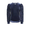 KIDS ONLY GIRL fluwelen blousetop blauw met pailletten