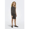 KIDS ONLY GIRL one shoulder jurk met glitters zwart/lichtgoud