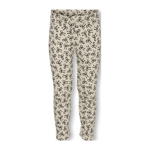 KIDS ONLY MINI legging Beige Meisjes Stretchkatoen All over print - maat 98 afbeelding