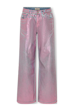 wide leg wide leg jeans roze