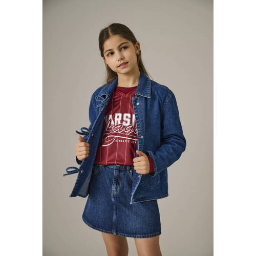 KIDS ONLY GIRL spijkerjas medium blue denim Blauw Meisjes Katoen Klassieke kraag - maat 158 afbeelding
