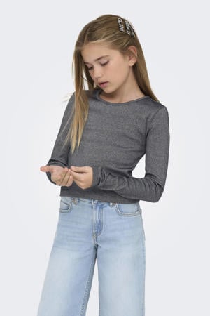 glitter top zwart