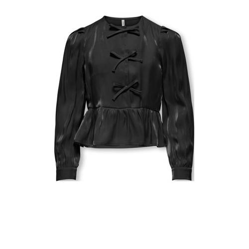 KIDS ONLY GIRL peplum top zwart Meisjes Viscose Ronde hals Effen - maat 164 afbeelding