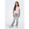 KIDS ONLY GIRL high waist wide leg jeans met hartjes grey denim