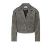 KIDS ONLY GIRL geruite cropped blazer grijsbruin gebreid