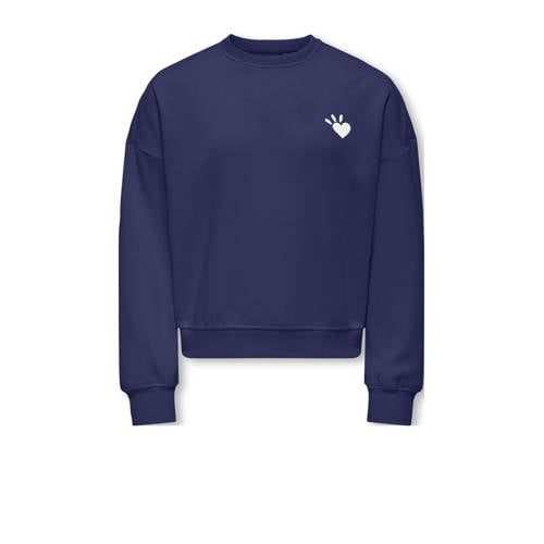 KIDS ONLY GIRL sweater met backprint blauw Backprint - maat 110/116 afbeelding