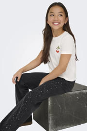 thumbnail: KIDS ONLY GIRL wide leg high waist wide leg jeans black denim