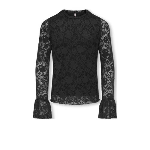 KIDS ONLY GIRL blousetop zwart Meisjes Polyester Ronde hals Effen - maat 134/140 afbeelding
