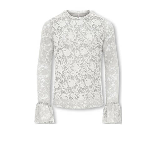 KIDS ONLY GIRL blousetop wit Meisjes Polyester Ronde hals Effen - maat 122/128 afbeelding