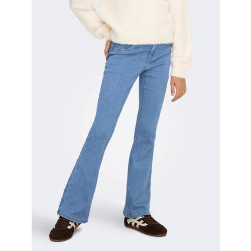 KIDS ONLY GIRL flared jeans light blue denim Blauw Meisjes Viscose Effen - maat 164 afbeelding