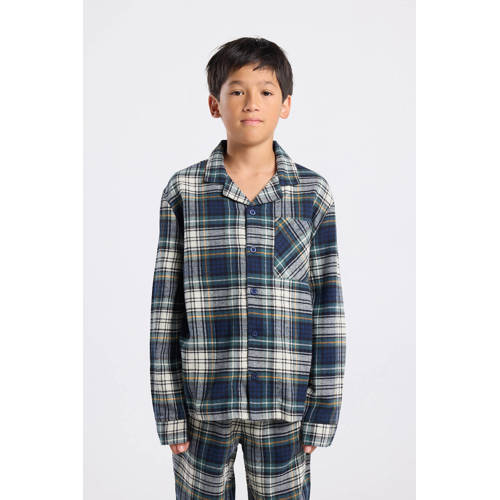 America Today pyjamatop blauw Jongens Katoen Ruit - maat 146/152 afbeelding