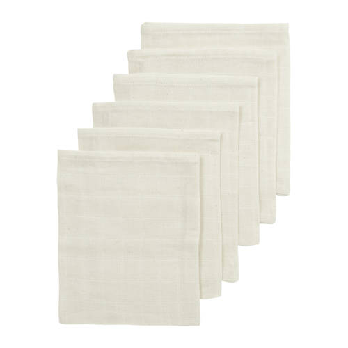 Meyco hydrofiele washandjes -set van 6 - ecru Effen afbeelding