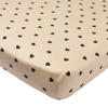 Meyco boxmatras hoeslaken  Sweet Heart beige/zwart