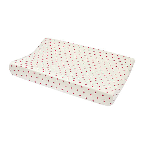 Meyco aankleedkussenhoes Sweet Heart rood/wit Hartjes afbeelding
