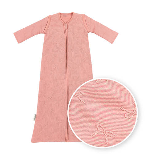 Meyco gevoerde baby slaapzak met afristbare mouwen Bow roze Babyslaapzak 70 afbeelding