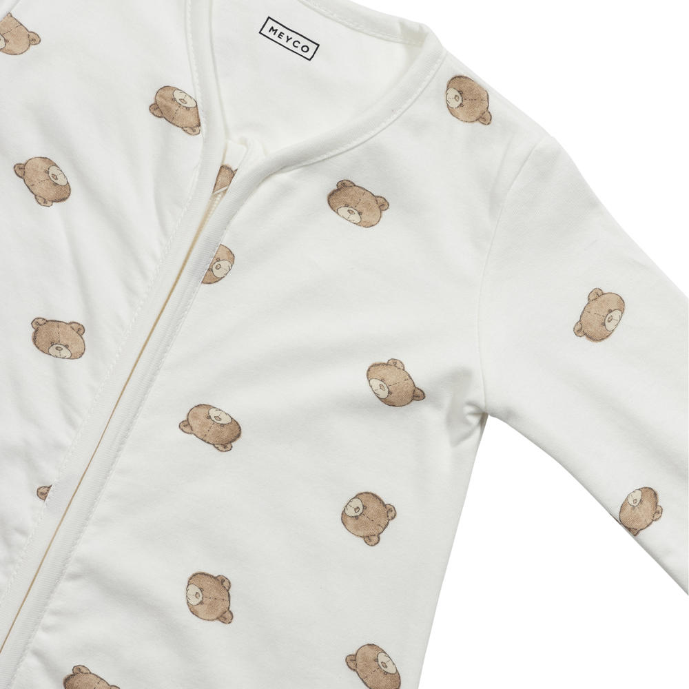 Meyco baby slaapzak Bear offwhite/bruin