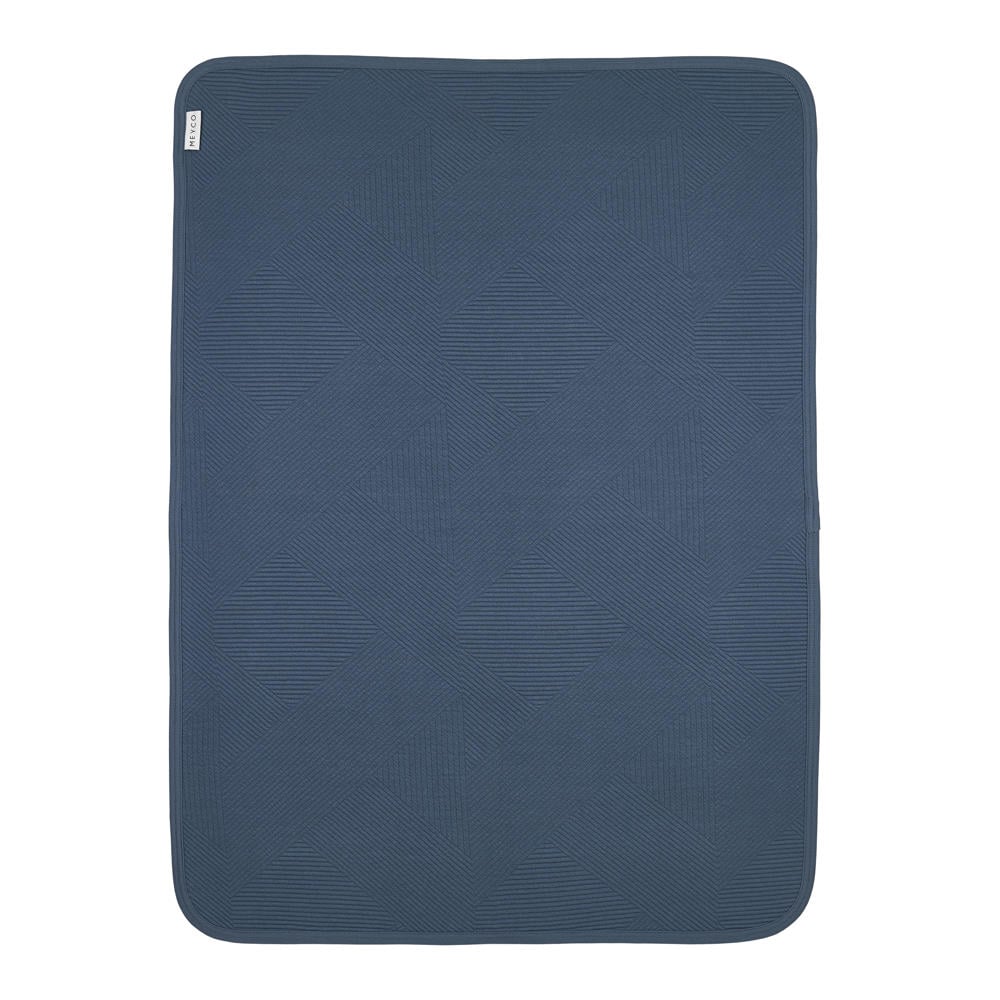 Meyco Jacquard wiegdeken Pure indigo